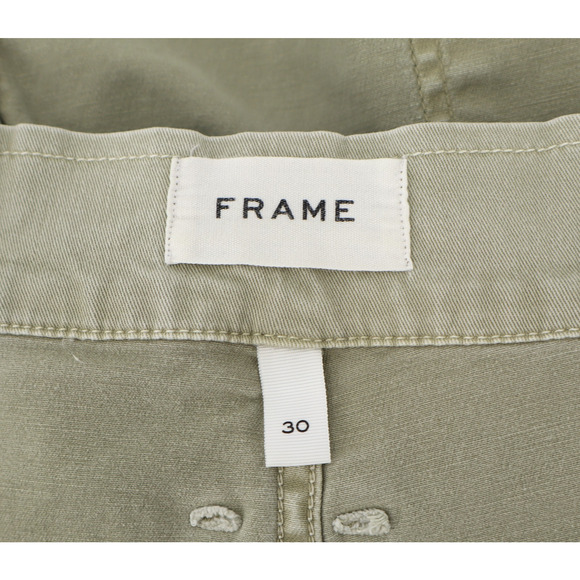 Frame Women's Safari Paperbag Cargo Belted Pants in Washed Olive Green Sz 30 - Picture 4 of 7